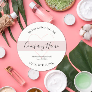 Personalisiertes, hausgemachte Kosmetikmarke Runder Aufkleber
