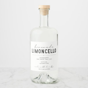 Personalisiertes hausgemachte Limoncello Flasche Alkoholflaschenetikett
