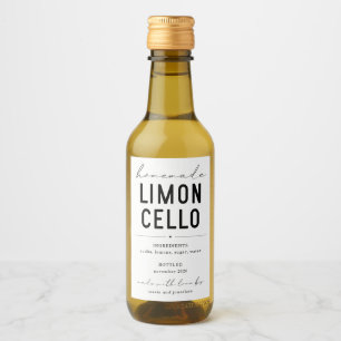 Personalisiertes hausgemachte Limoncello Flasche Weinetikett