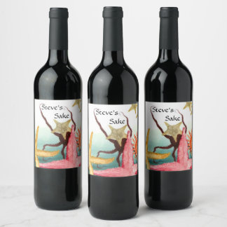 Personalisiertes hausgemachte Sake Rice Weinetikett