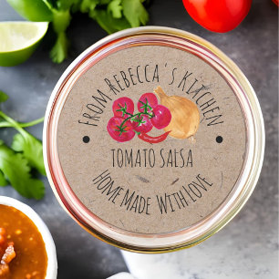 Personalisiertes hausgemachtes Salsa-Etikett zum E Runder Aufkleber