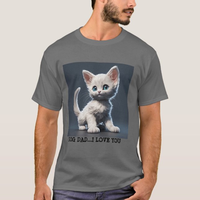 Personalisiertes Haustier am Vatertag T-Shirt (Vorderseite)
