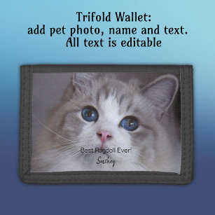 Personalisiertes Haustier Foto Beste Ragdoll Katze Trifold Geldbörse