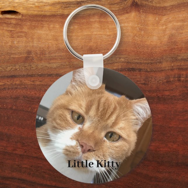 Personalisiertes Haustier Foto Cat Lover Keepake S Schlüsselanhänger (Vorderseite)
