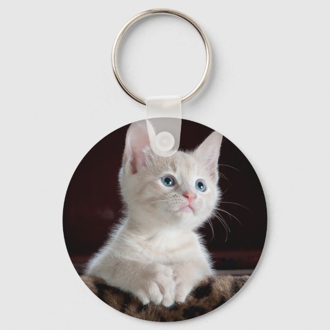 Personalisiertes Haustier Foto Cat Lover Keepake Schlüsselanhänger (Vorderseite)