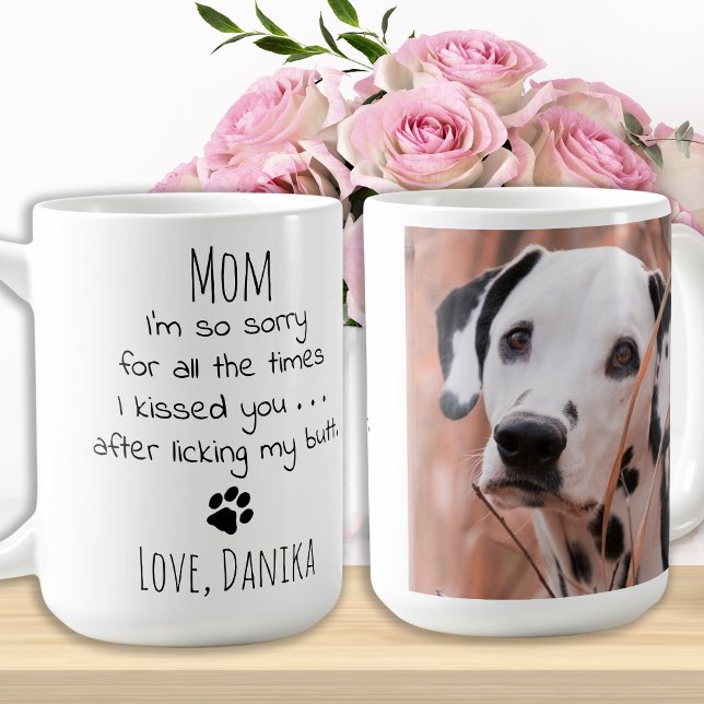 Personalisiertes Haustier Foto Funny Hund Mama Kaffeetasse (Von Creator hochgeladen)