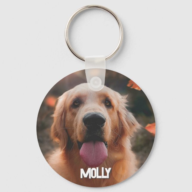 Personalisiertes Haustier Foto Hund Lover Keepake  Schlüsselanhänger (Vorderseite)