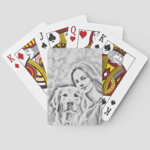 Personalisiertes Haustier Foto Hund Lover Keepake  Spielkarten