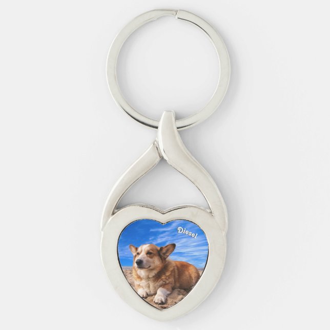 Personalisiertes Haustier Foto Keepake Hund Lover Schlüsselanhänger (Vorderseite)