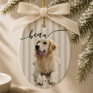 Personalisiertes Haustier-Foto-Weihnachten Keramik Ornament