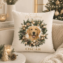Personalisiertes Haustier-Foto-Weihnachts-Kranz-Ki