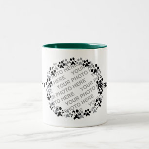 Personalisiertes Haustier-Foto Zweifarbige Tasse