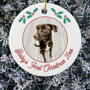 Personalisiertes Haustier-Hunde-Welpen-Weihnachtsf Keramik Ornament