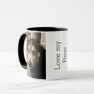 Personalisiertes Haustier-HundeFoto-Schwarz-weiße Tasse