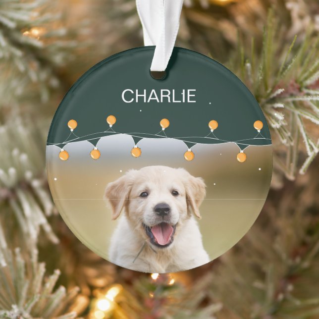 Personalisiertes Haustier mit dem Weihnachtshund d Ornament (Baum)