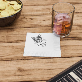 Personalisiertes Haustier Portrait Cocktail Napkin Serviette
