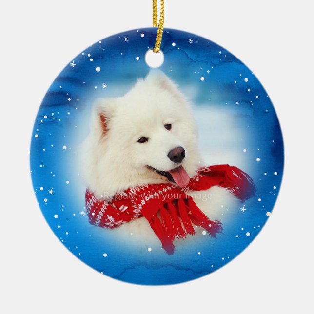 Personalisiertes Haustier verziert | Keramik Ornament (Vorne)