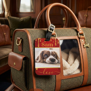 Personalisiertes Haustierfoto Andenken für Hundebe Gepäckanhänger