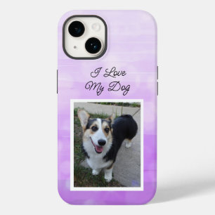 Personalisiertes Haustierfoto Ich liebe meinen Hun Case-Mate iPhone 14 Hülle