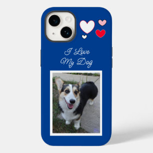 Personalisiertes Haustierfoto Ich liebe meinen Hun Case-Mate iPhone 14 Hülle