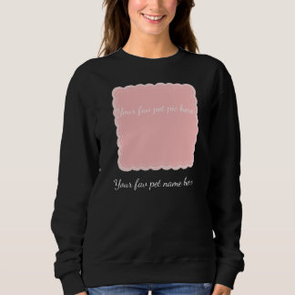 Personalisiertes Haustierfoto mit rosa geschwungen Sweatshirt