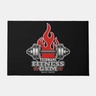 Personalisiertes Heften Dumbell Fitness Gym Fußmatte