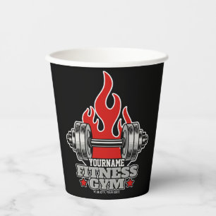 Personalisiertes Heften Dumbell Fitness Gym Pappbecher
