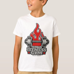 Personalisiertes Heften Dumbell Fitness Gym T-Shirt