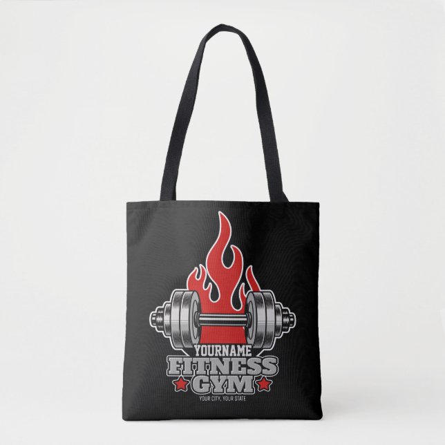 Personalisiertes Heften Dumbell Fitness Gym Tasche (Vorderseite)
