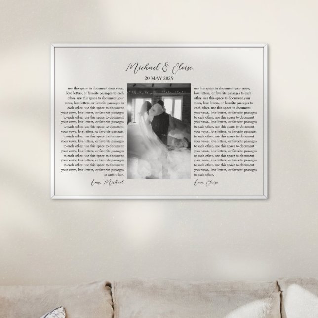 Personalisiertes Heiratsvows Foto halten (Keep your wedding vows forever in a framed keepsake! )