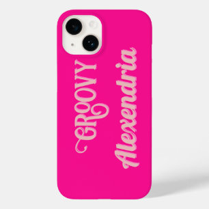Personalisiertes Heiß-Rosa und Rosa Case-Mate iPhone 14 Hülle