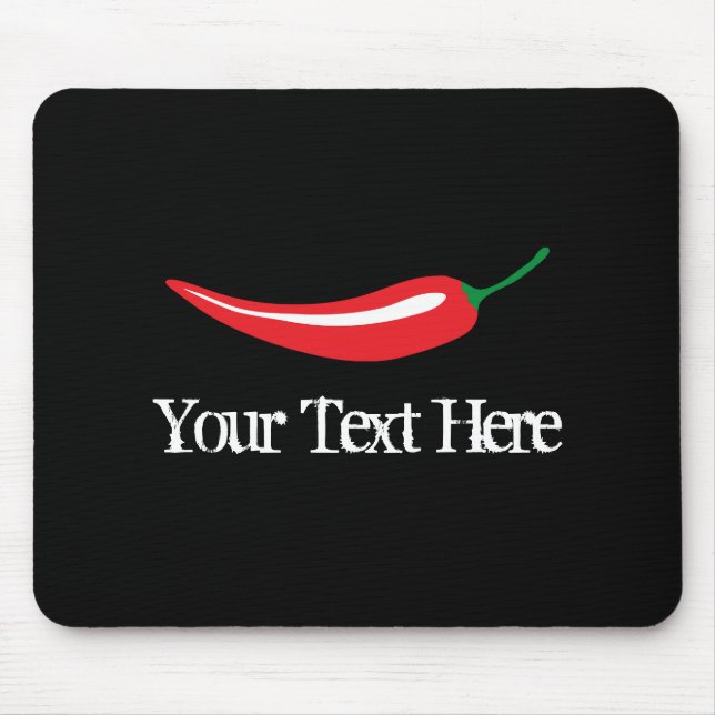 Personalisiertes, heiß rotes Chili-Pfeffermaus Mousepad (Vorne)