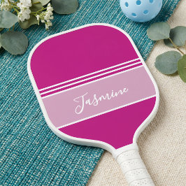 Personalisiertes heißrosa individuelles Namensschi Pickleball Schläger
