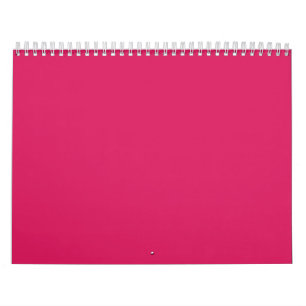 Personalisiertes heißrosa minimalistisches Notizbu Kalender