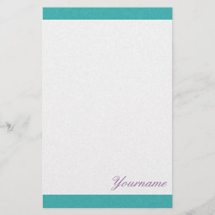 Personalisiertes helles Aqua-Grün-Briefpapier Briefpapier