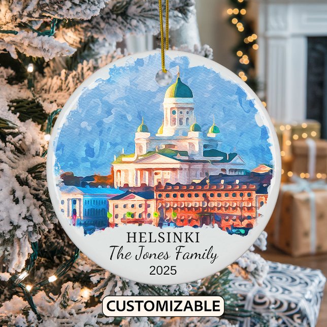 Personalisiertes Helsinki-Ornament, Finnland Keramik Ornament (Von Creator hochgeladen)