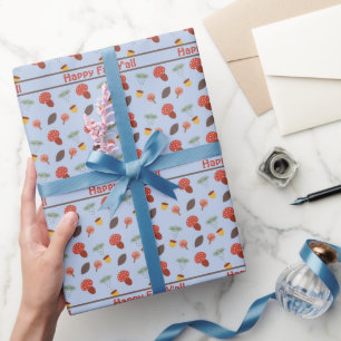 Personalisiertes Herbst-Geschenkpapier Geschenkpapier