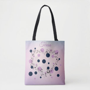 Personalisiertes Herz der Musik-Taschentasche Tasche