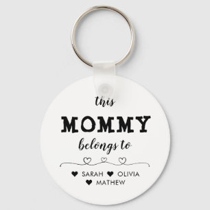 Personalisiertes Herz Dieses Mama Oma gehört zu Schlüsselanhänger