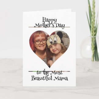 Personalisiertes Herz-Foto und Nachricht für Mama Karte
