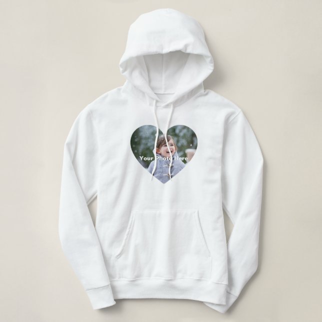 Personalisiertes Herz-Kreislauf-Foto Hoodie (Design vorne)