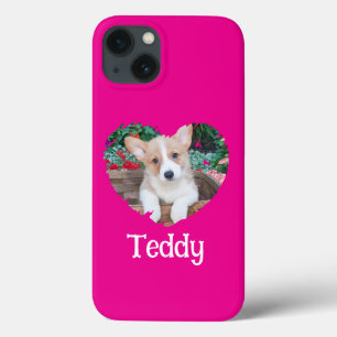 Personalisiertes Herz mit Pfotenabdrücken & Foto Case-Mate iPhone Hülle