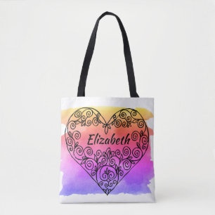 Personalisiertes Herz Tasche