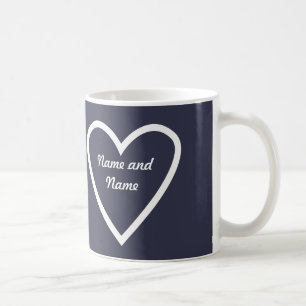 Personalisiertes Herz-Tassen-Geschenk Kaffeetasse