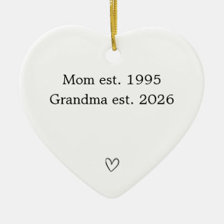 Personalisiertes Herz von Mama an Oma Keramik Ornament