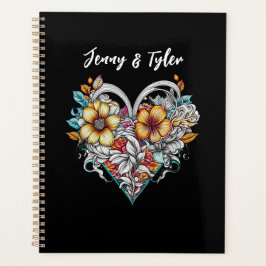 Personalisiertes Herzherz Romantik Planer