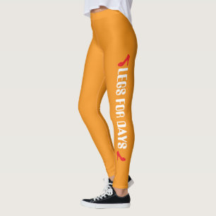 Personalisiertes High Heel Zitat Blech Orange Leggings