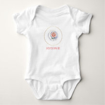 Personalisiertes Himmelsrose- und Mond-Baby-Body -