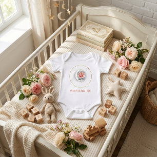 Personalisiertes Himmelsrose- und Mond-Baby-Body - Baby Strampler
