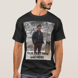 Personalisiertes Hinzufügen von Foto und Text T-Shirt